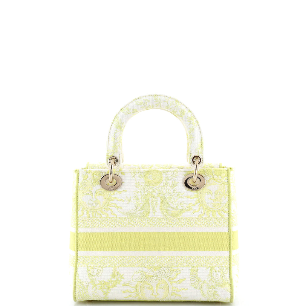 Lady D-Lite Bag Embroidered Canvas Medium