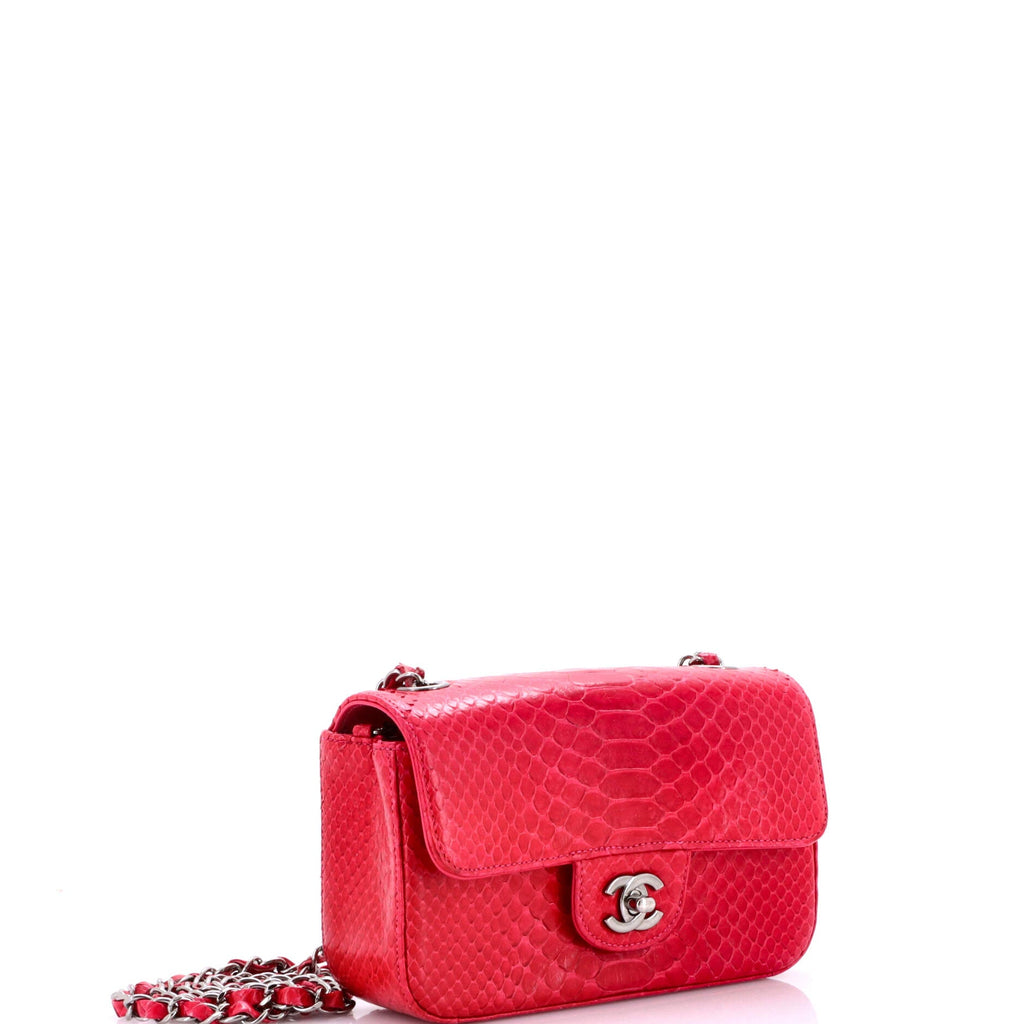 Classic Single Flap Bag Python Mini