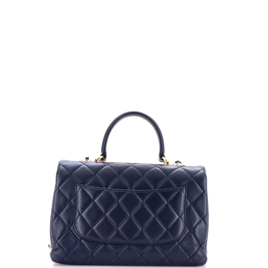 Trendy CC Top Handle Bag Quilted Lambskin Medium