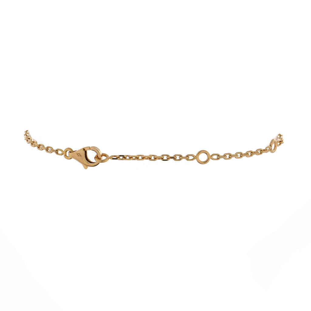 C Logo Plaque Chain Bracelet 18K Yellow Gold