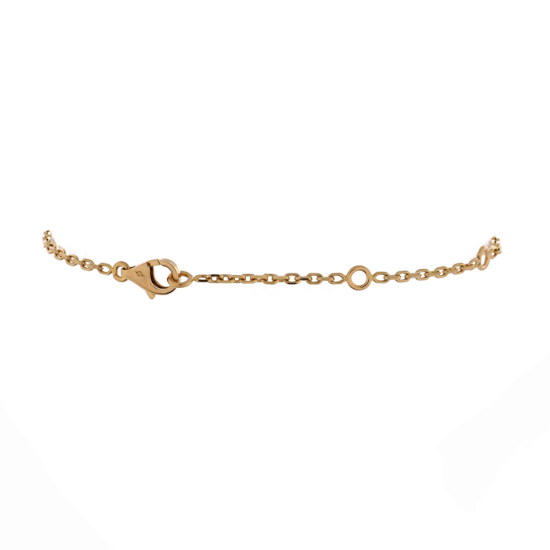 C Logo Plaque Chain Bracelet 18K Yellow Gold