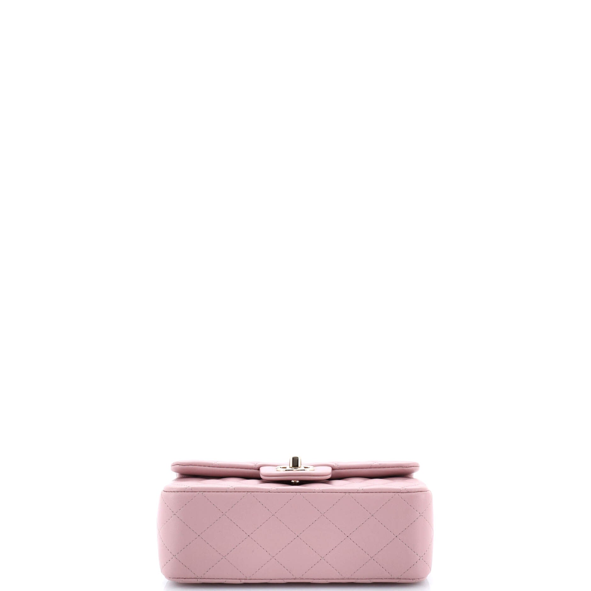 Classic Single Flap Top Handle Bag Quilted Lambskin Mini