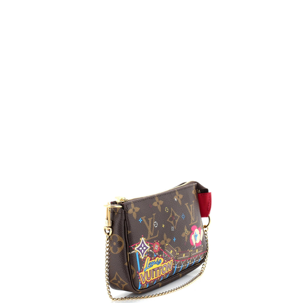 Pochette Accessoires Limited Edition Vivienne Xmas Monogram Canvas Mini