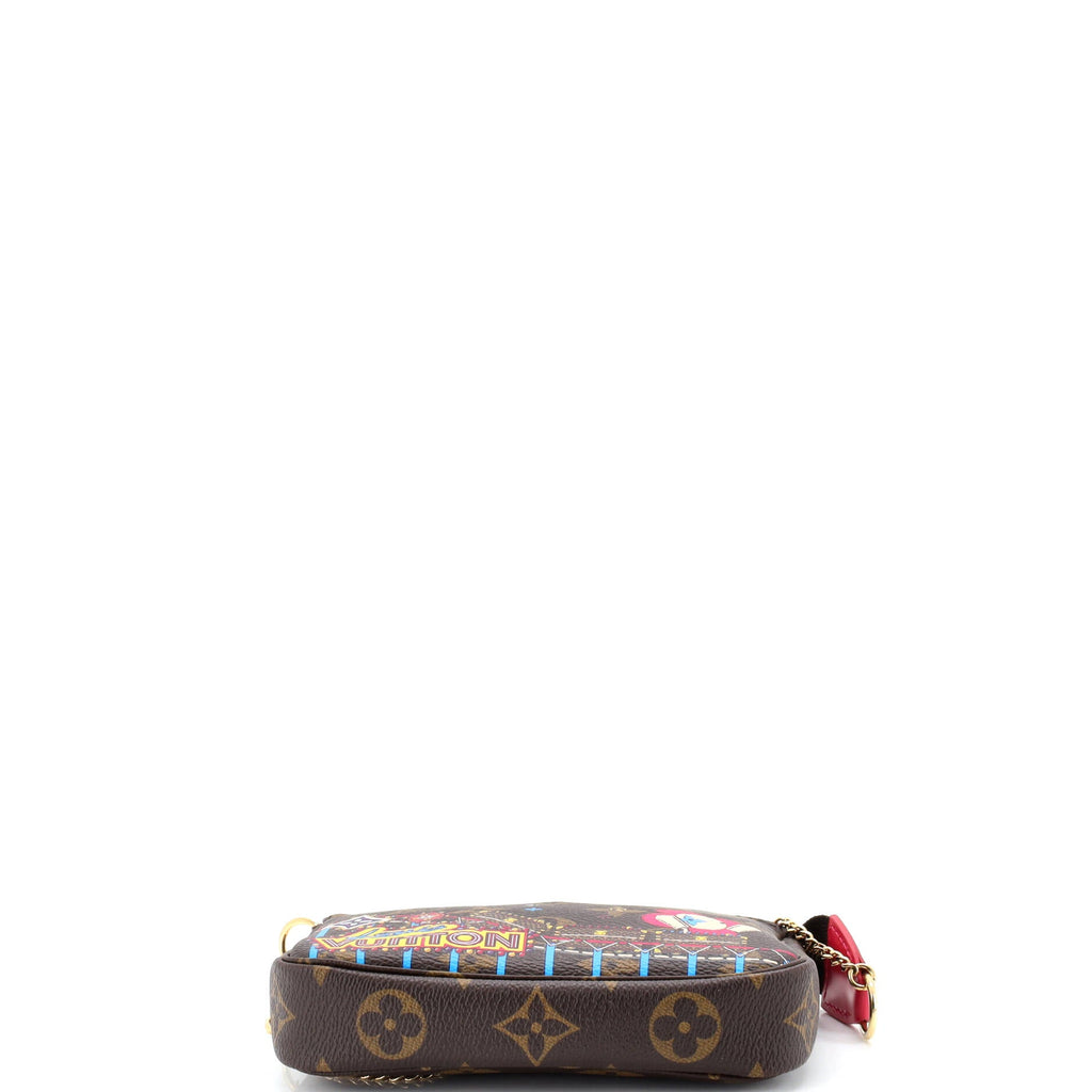 Pochette Accessoires Limited Edition Vivienne Xmas Monogram Canvas Mini