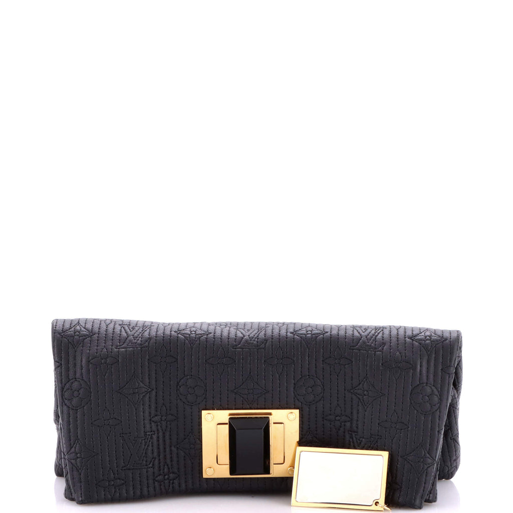 Altair Clutch Quilted Monogram Leather
