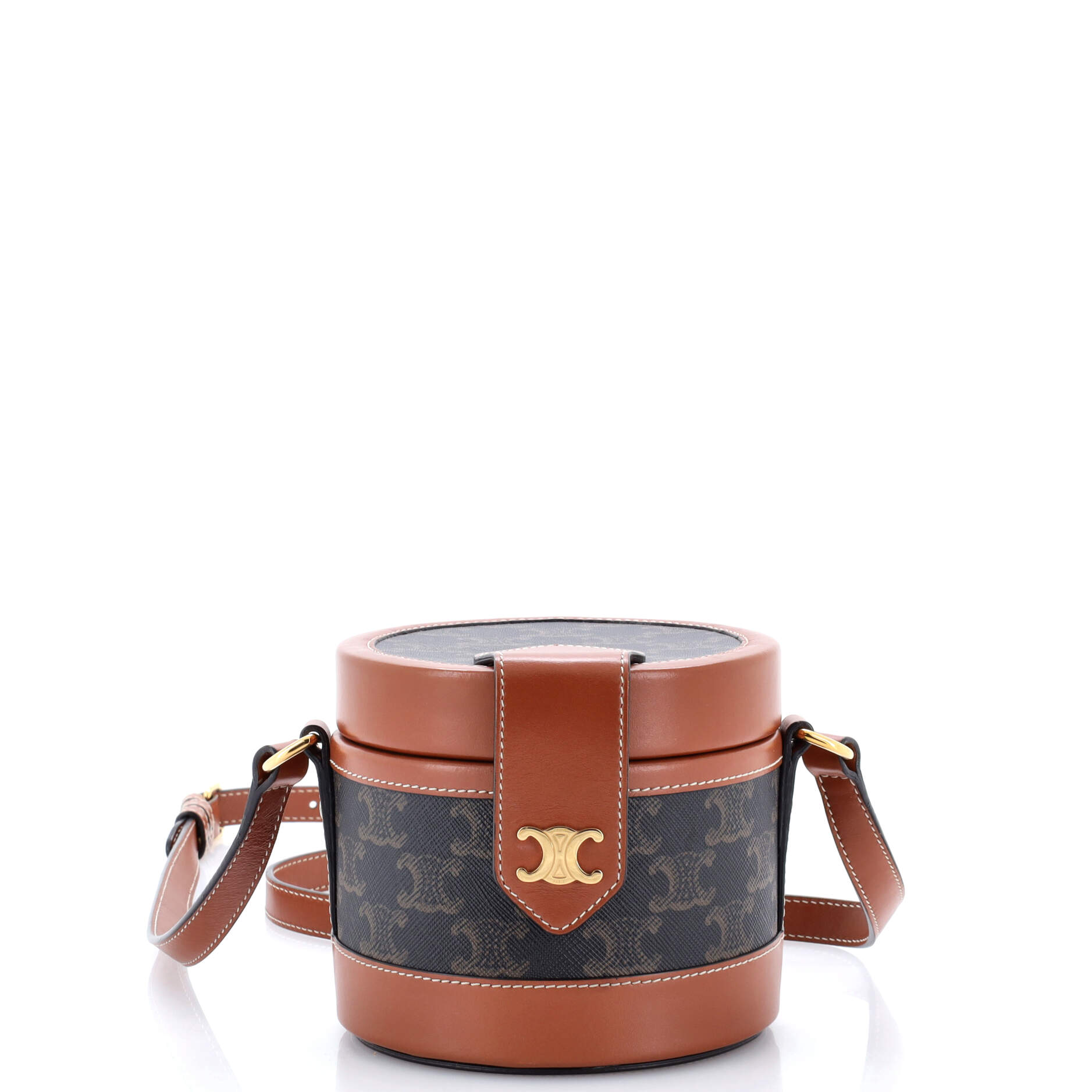 Tambour Bag Triomphe Coated Canvas Small