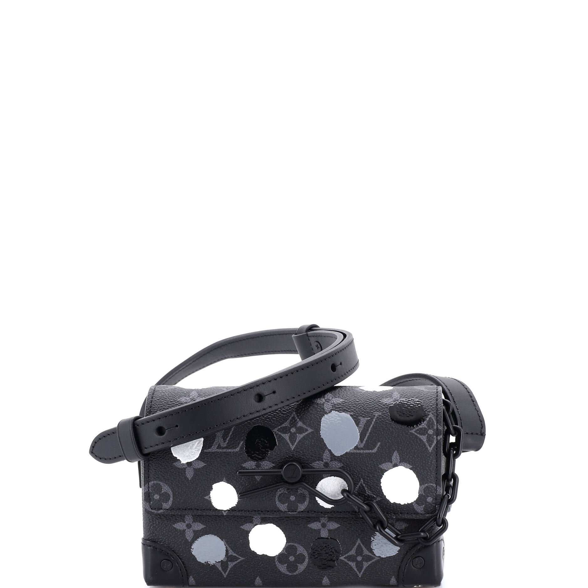 Steamer Wearable Wallet Yayoi Kusama Painted Dots Monogram Eclipse Canvas