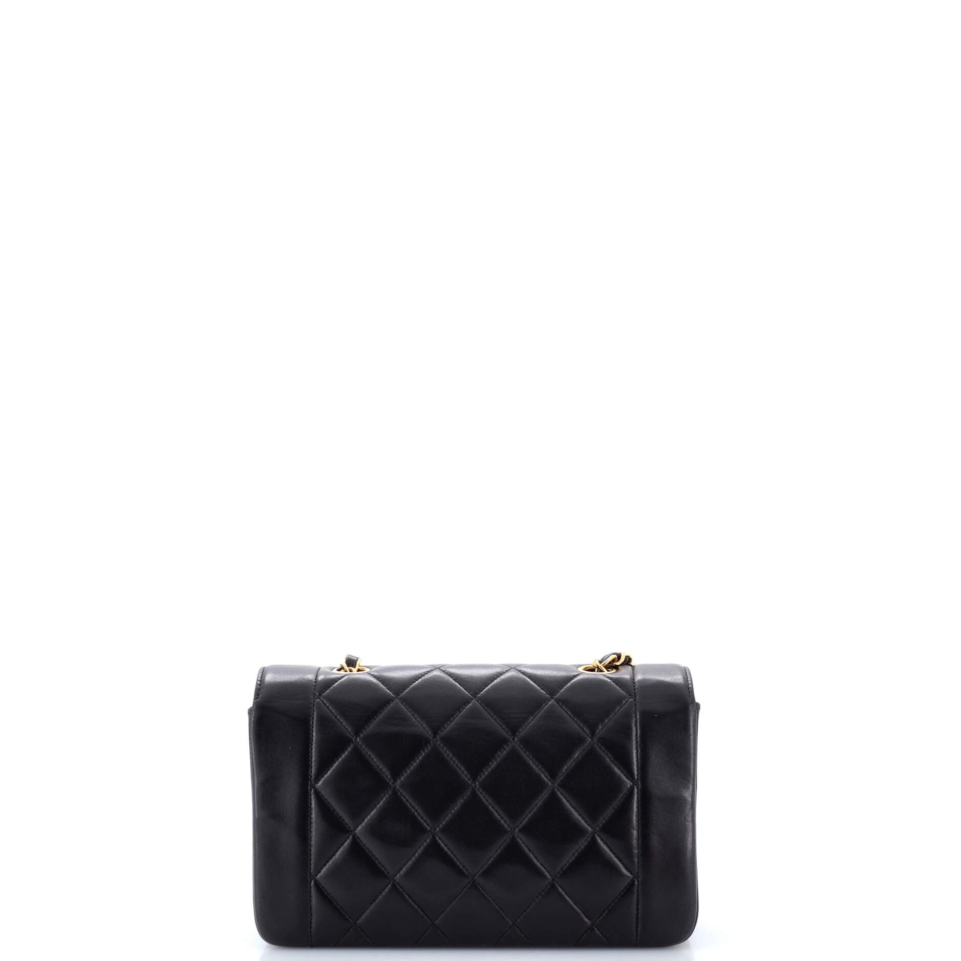 Vintage Diana Flap Bag Quilted Lambskin Small
