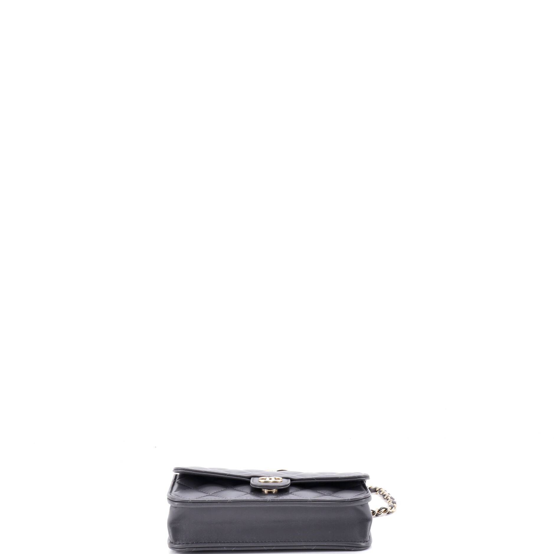 Classic Single Flap CC Handle Phone Holder with Chain Quilted Lambskin