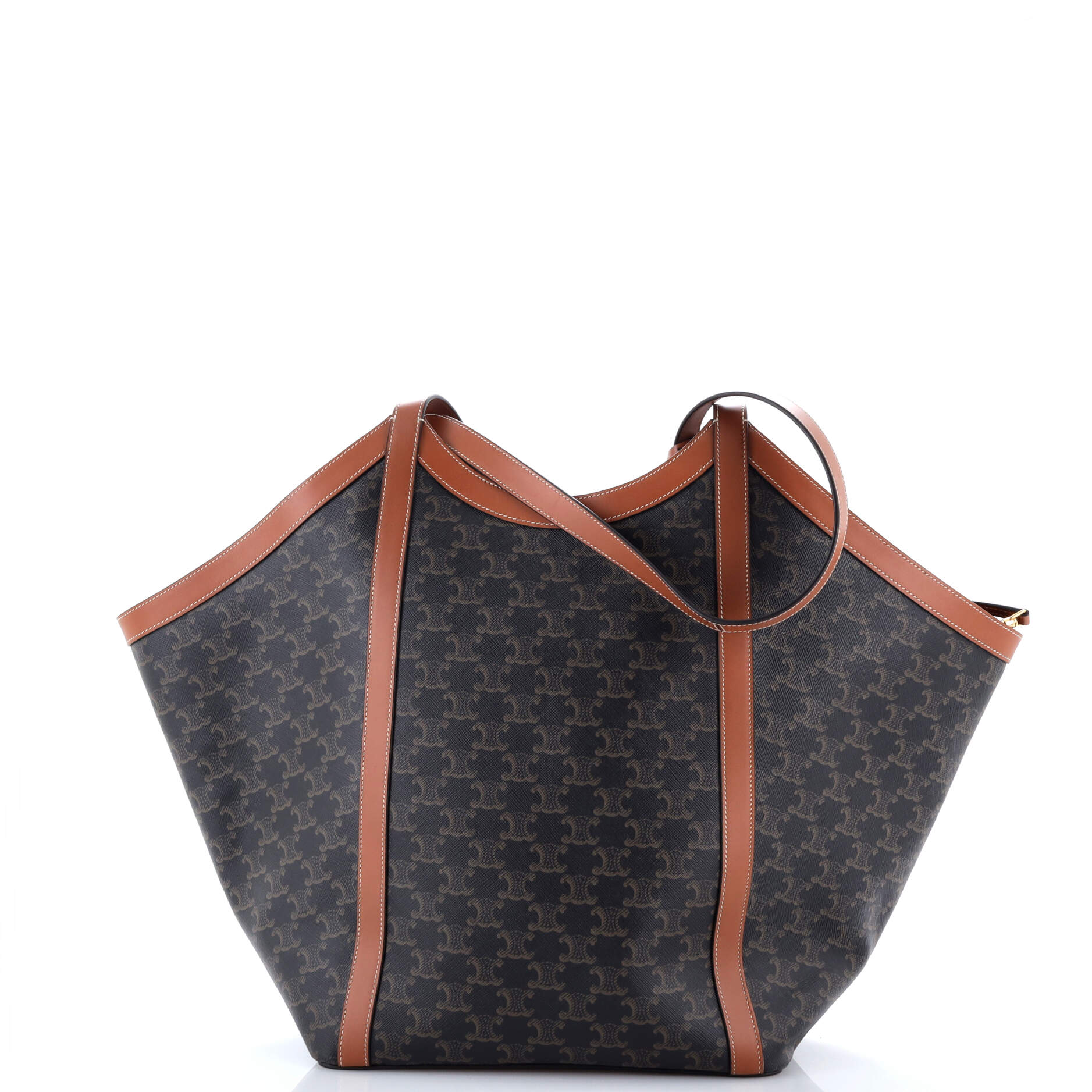 Cabas Shoulder Bag Triomphe Coated Canvas Large