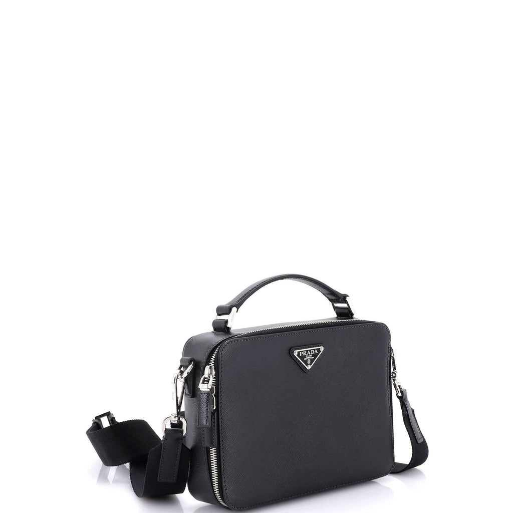Brique Crossbody Bag Saffiano Leather Small