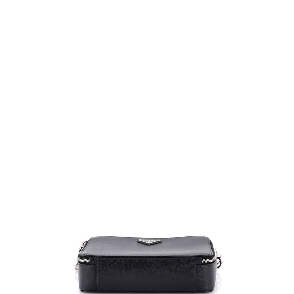 Brique Crossbody Bag Saffiano Leather Small