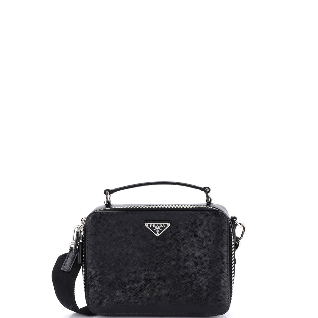 Brique Crossbody Bag Saffiano Leather Small