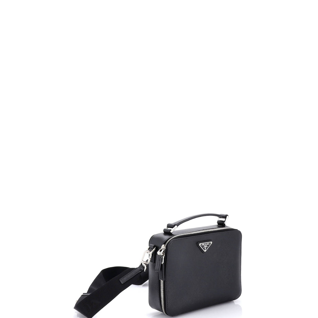 Brique Crossbody Bag Saffiano Leather Small