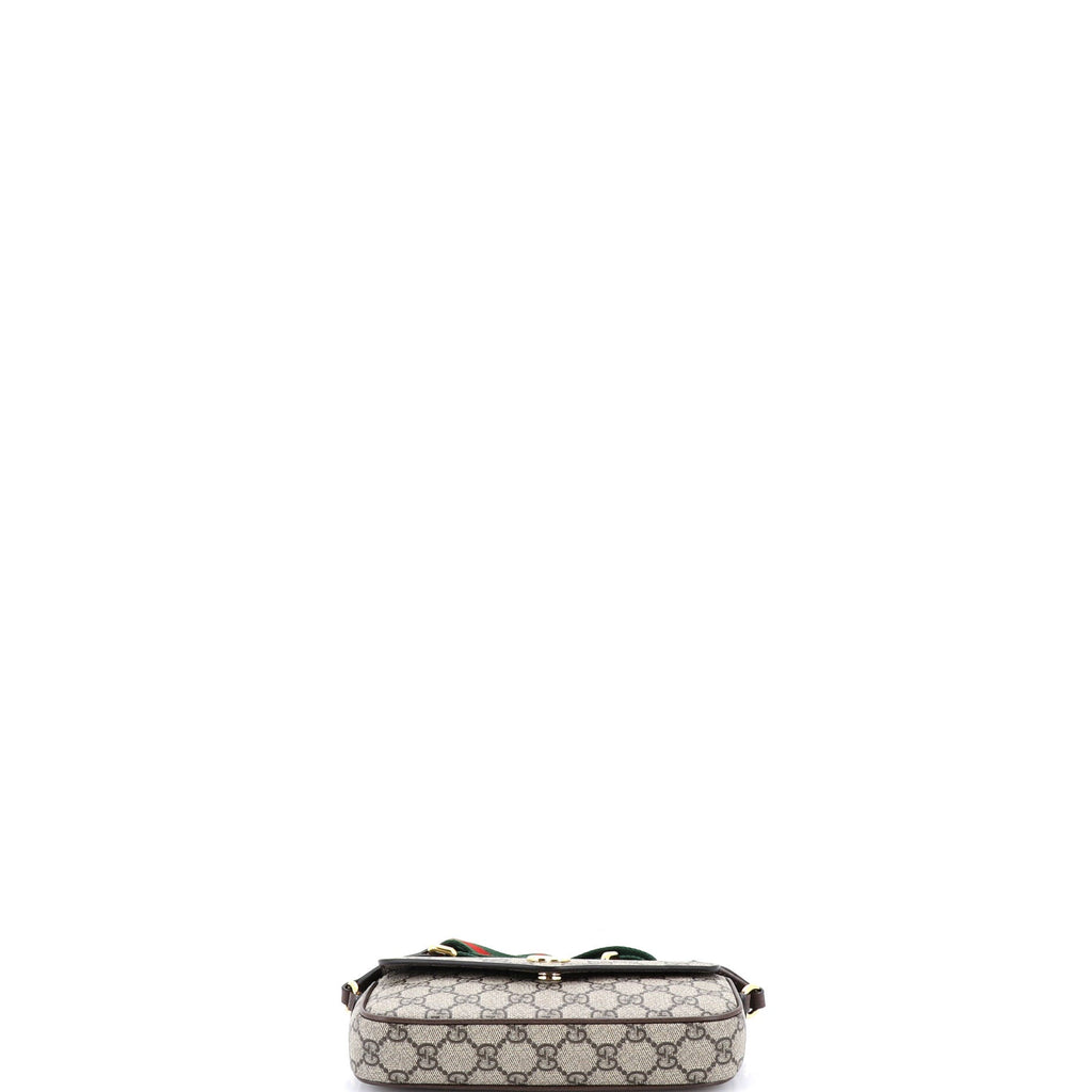 Ophidia Envelope Flap Shoulder Bag GG Coated Canvas Mini