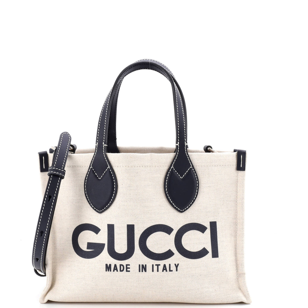 Logo Shopper Tote Printed Canvas Small