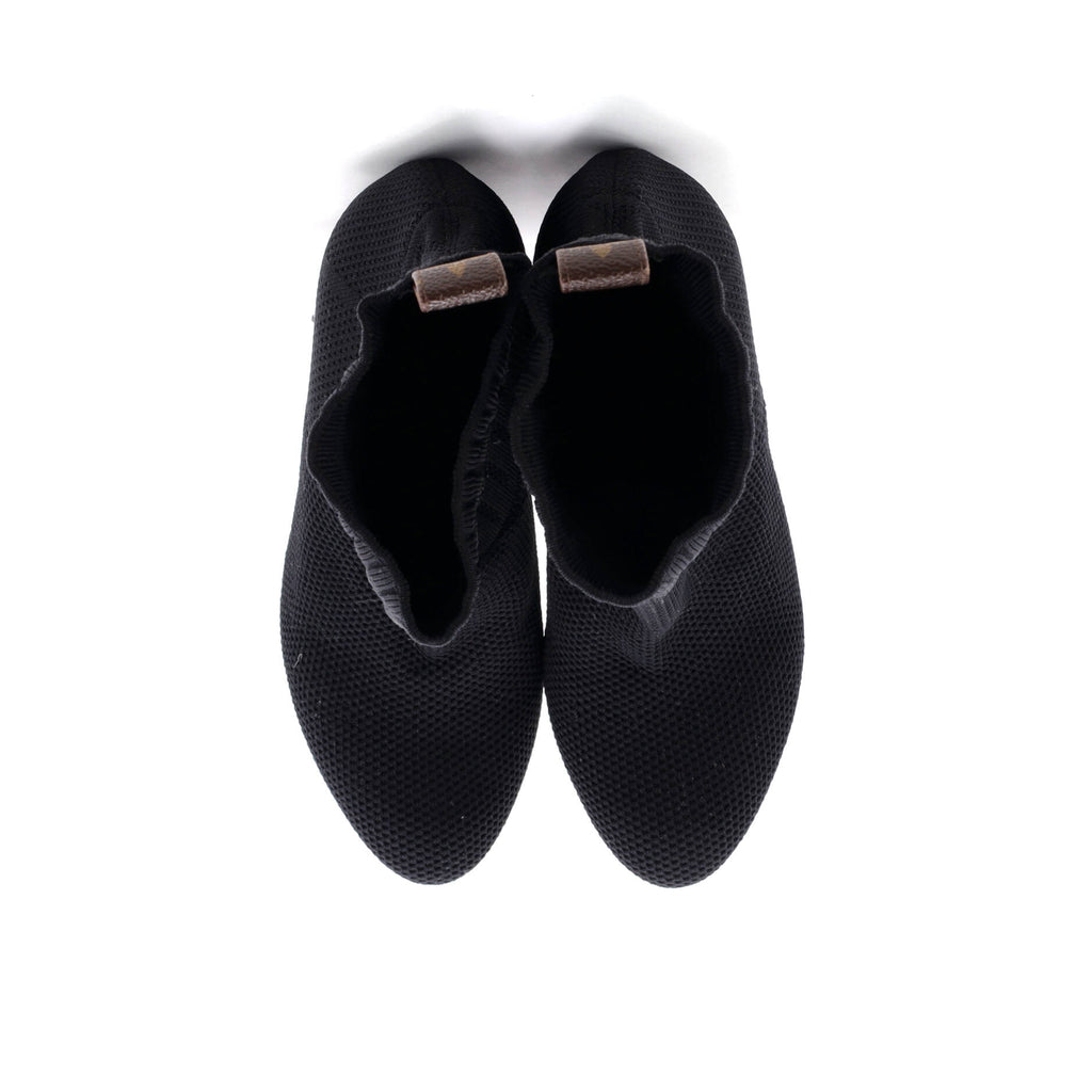 Women's Silhouette Ankle Boots Monogram Knit Fabric