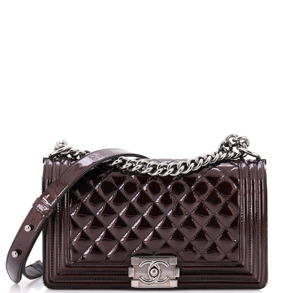 Boy Flap Bag Quilted Patent Old Medium