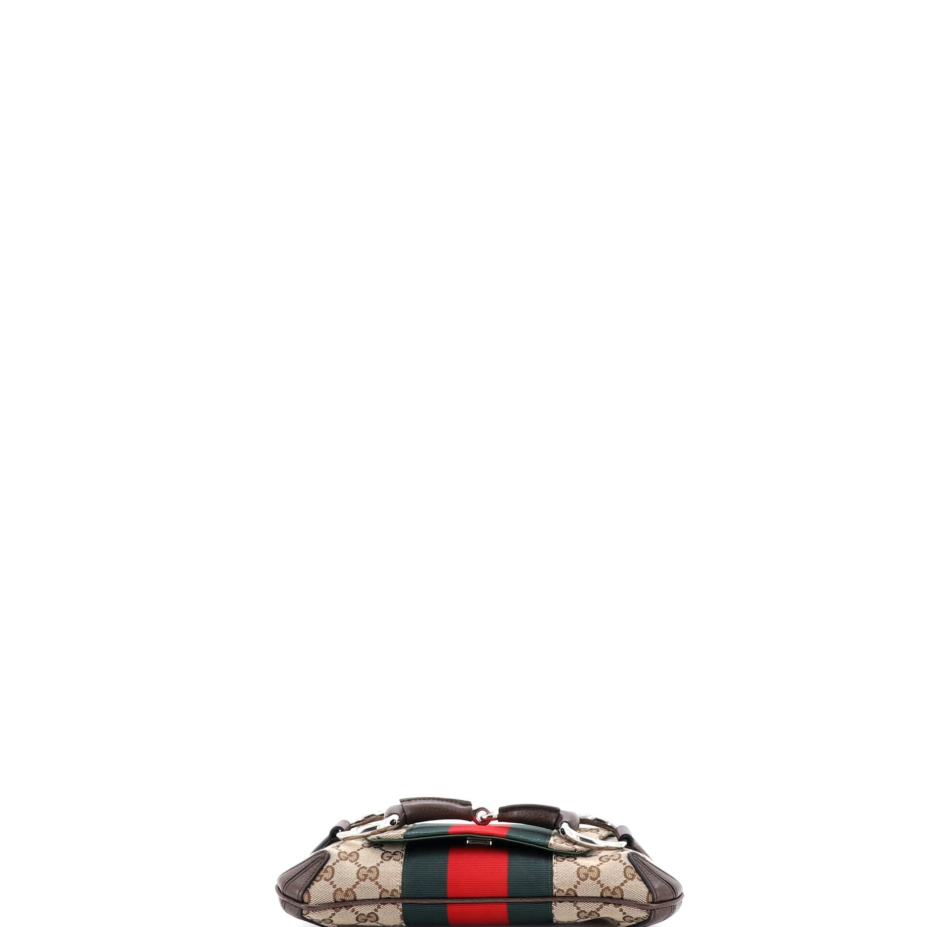 Horsebit NM Web Chain Clutch GG Canvas Small