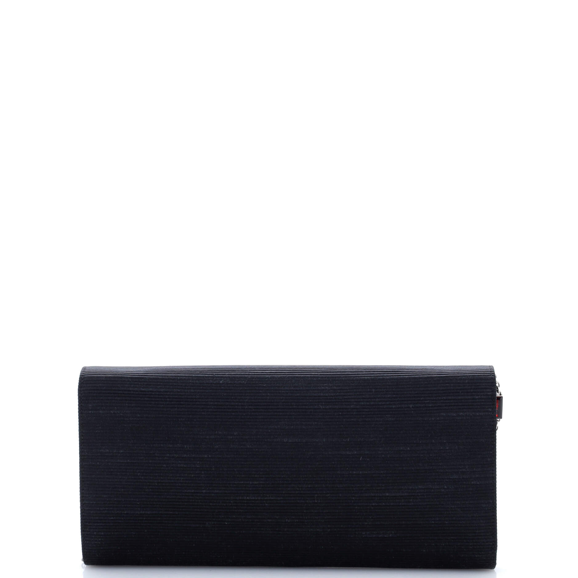 Dionysus Chain Clutch Ribbed Satin with Crystals Long