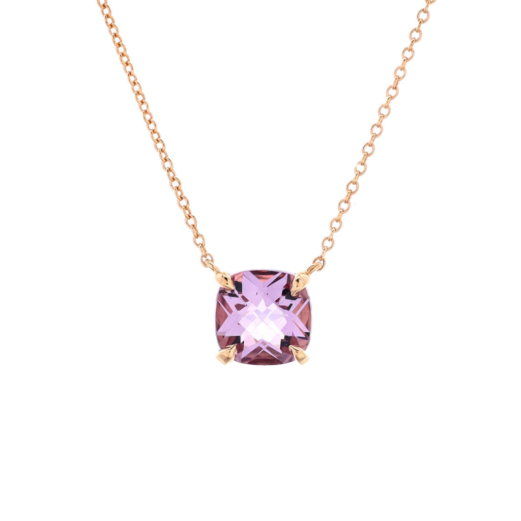 Sparklers Pendant Necklace 18K Rose Gold with Amethyst