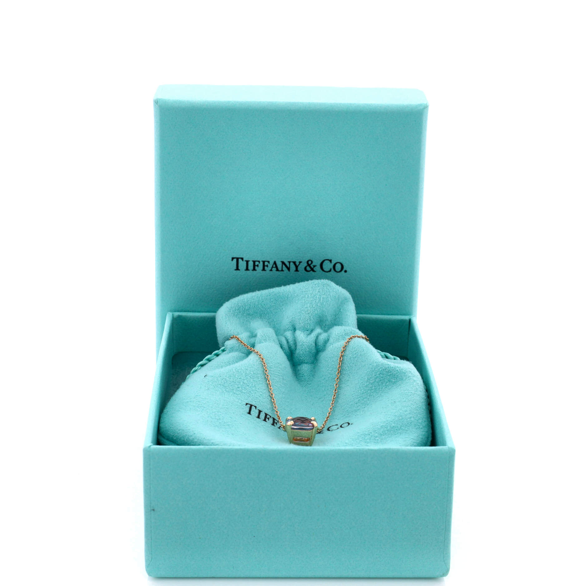 Sparklers Pendant Necklace 18K Rose Gold with Amethyst