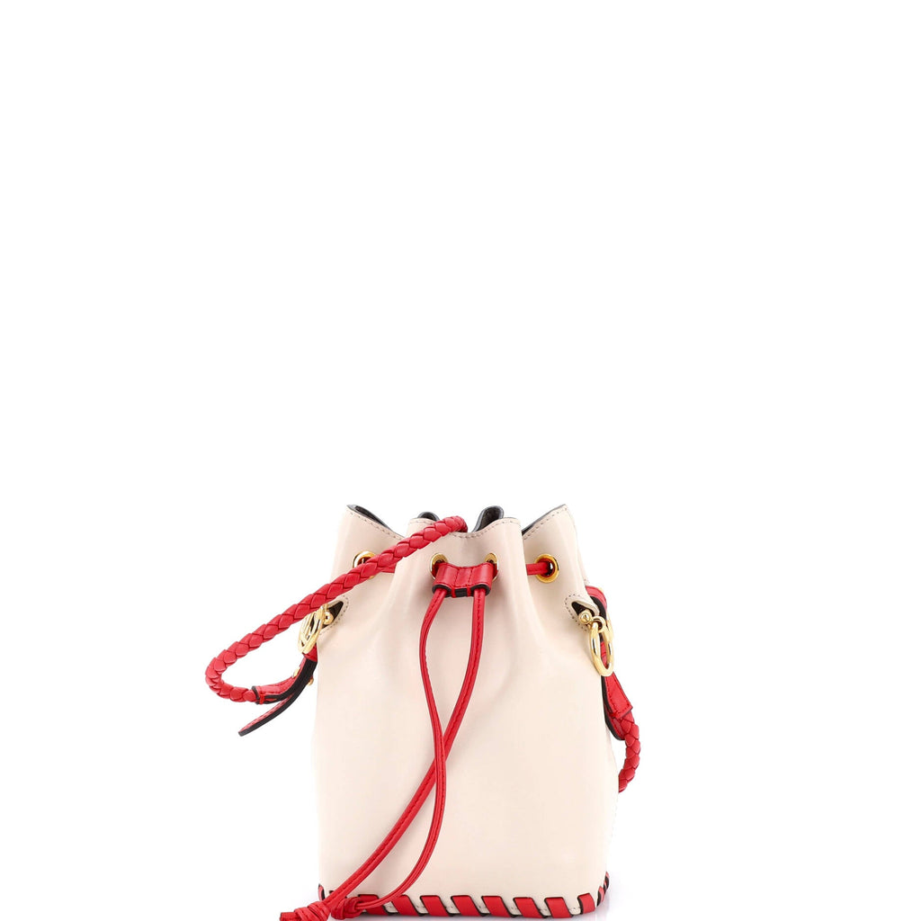 Mon Tresor Bucket Bag Whipstitch Leather Mini