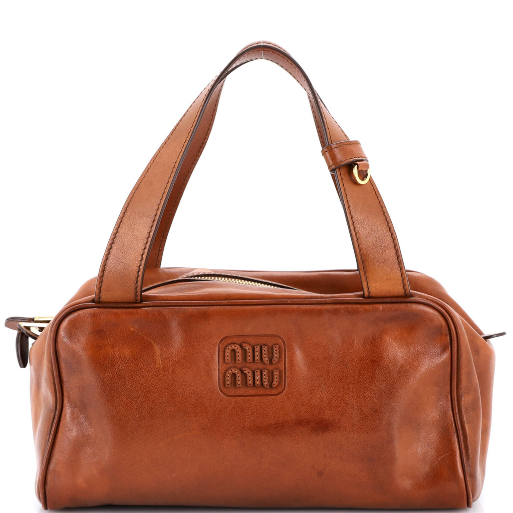 Zip Top Handle Bauletto Bag Calfskin