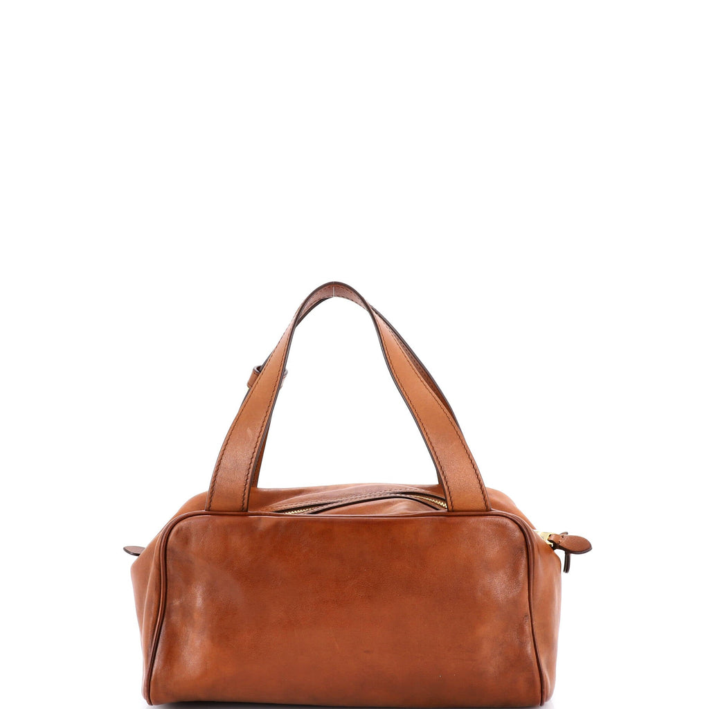 Zip Top Handle Bauletto Bag Calfskin