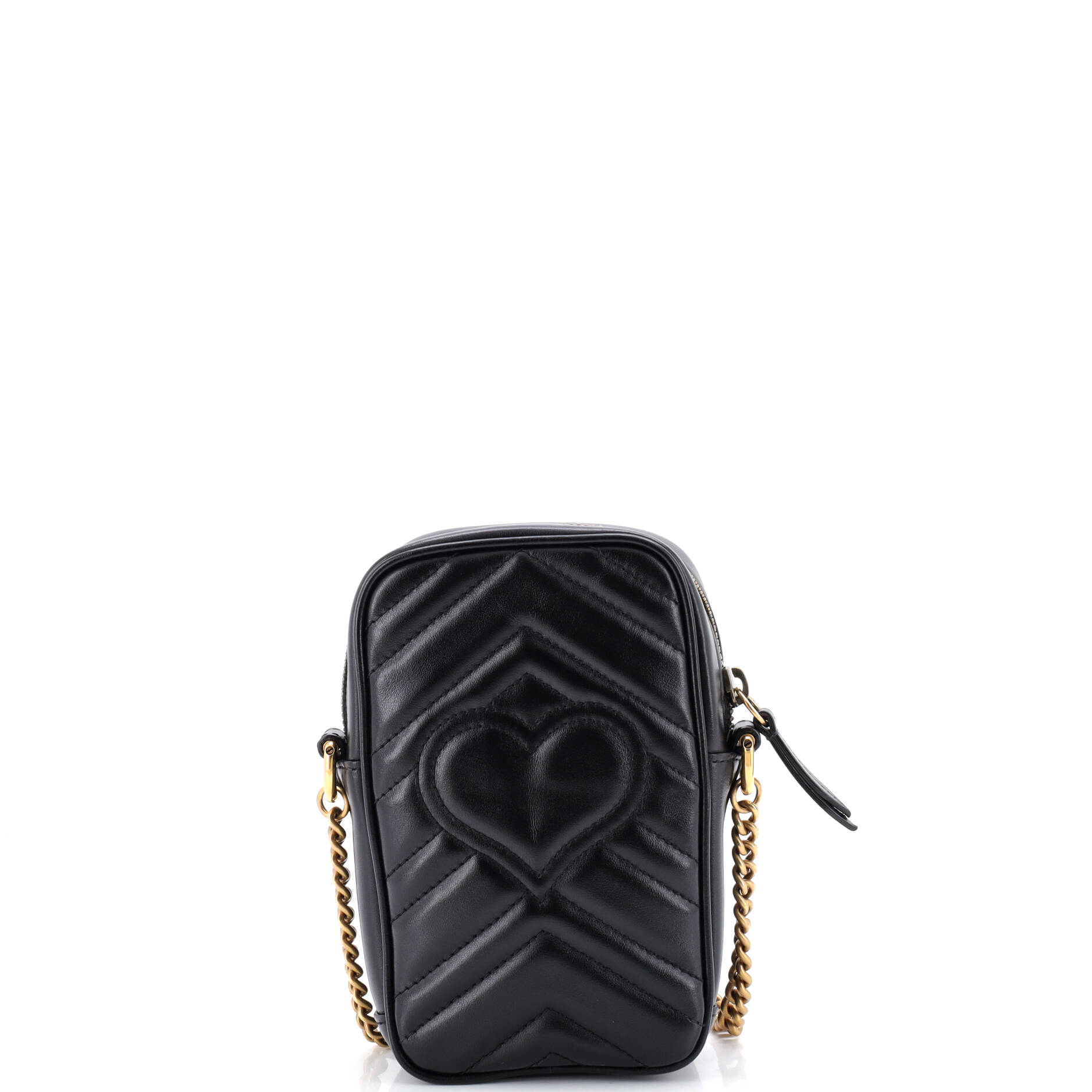 GG Marmont Vertical Phone Crossbody Bag Matelasse Leather Mini