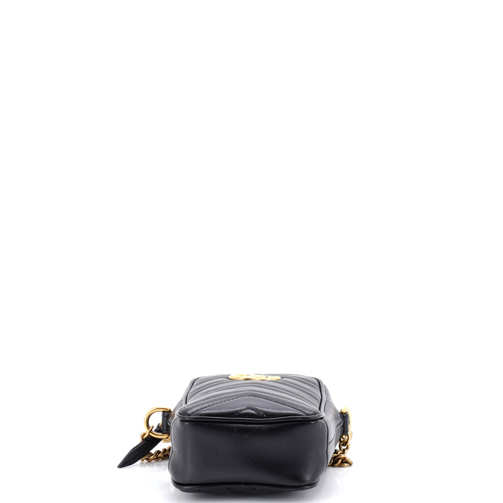 GG Marmont Vertical Phone Crossbody Bag Matelasse Leather Mini