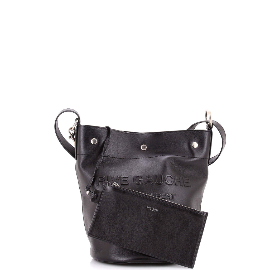 Rive Gauche Bucket Bag Debossed Leather