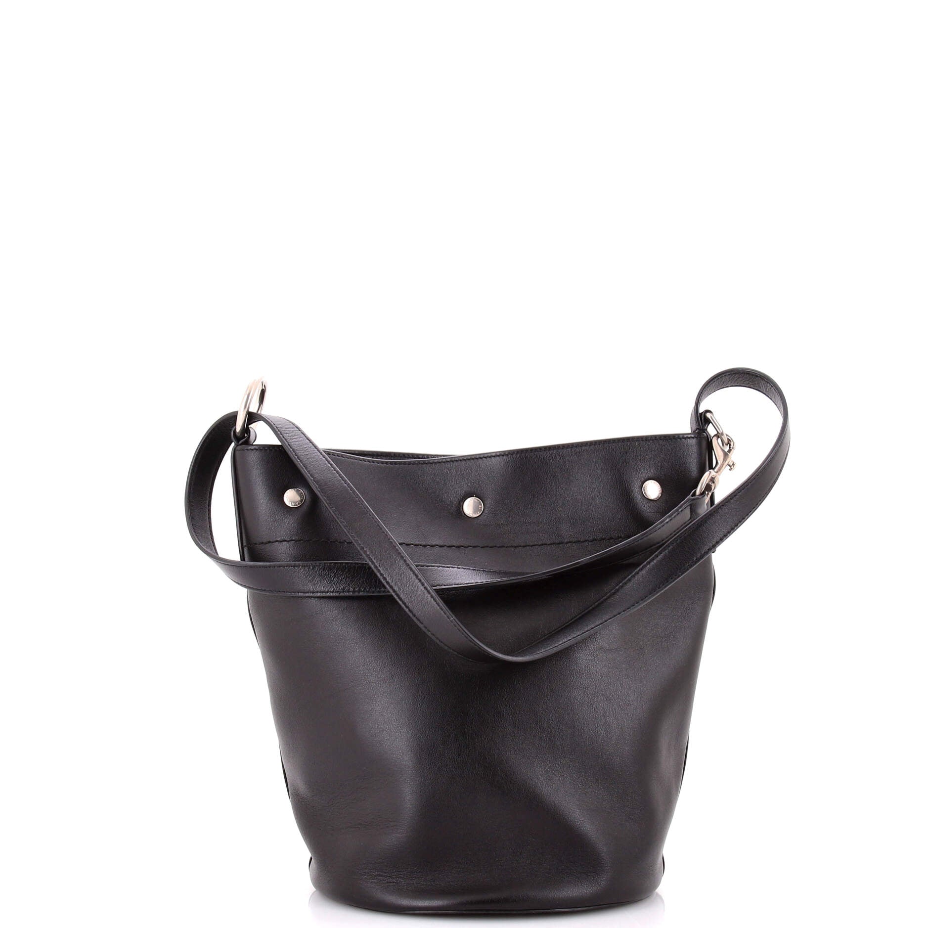 Rive Gauche Bucket Bag Debossed Leather