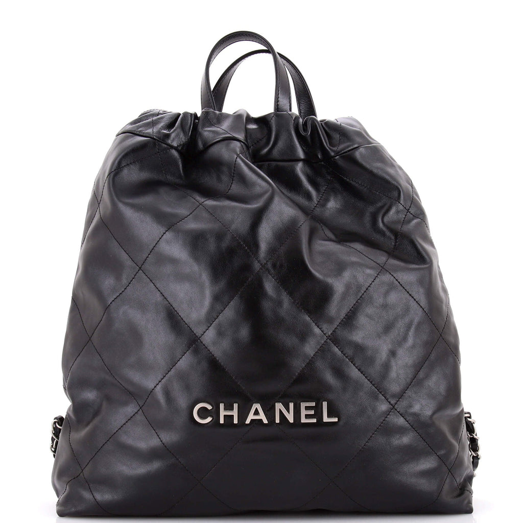 22 Chain Backpack Quilted Calfskin Large
