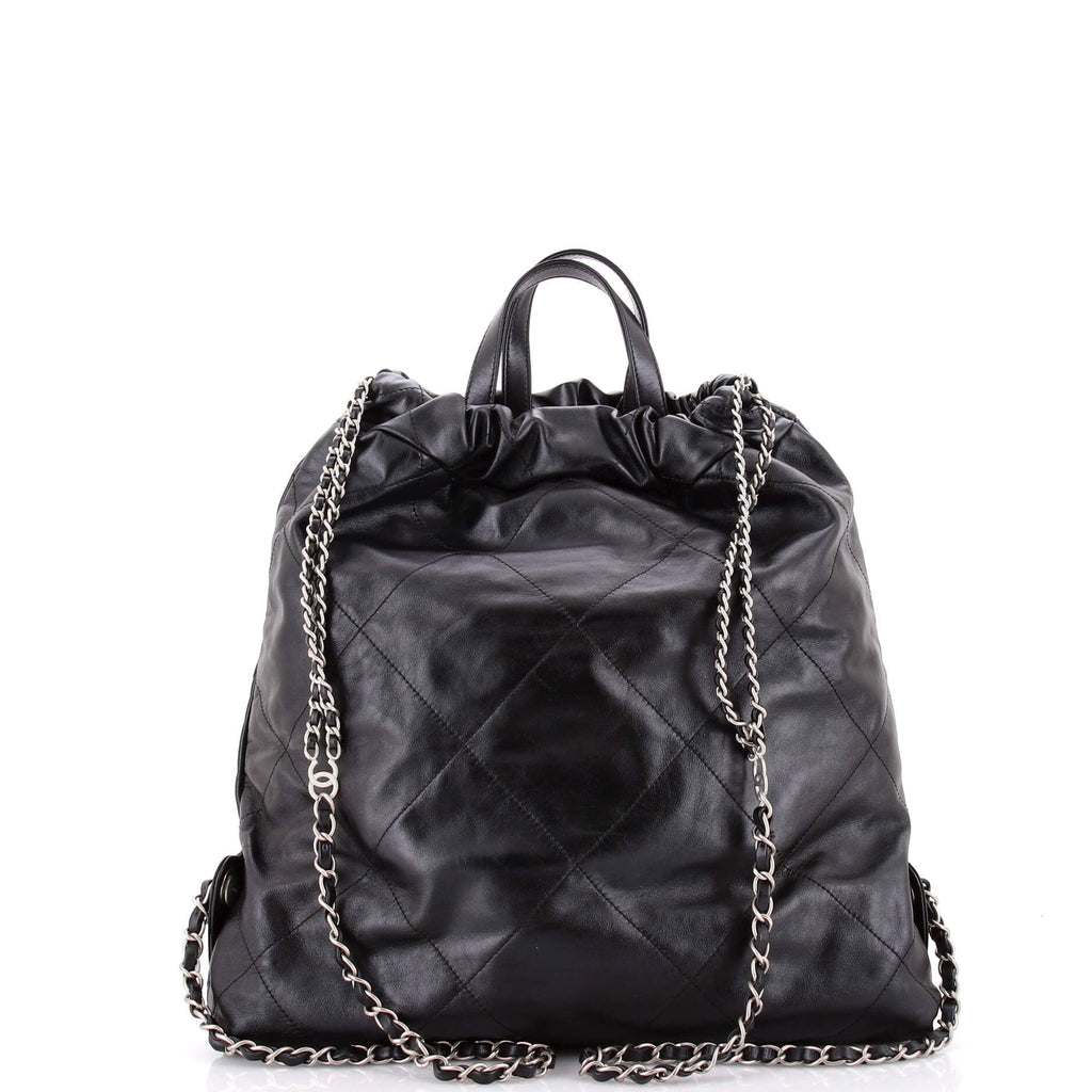 22 Chain Backpack Quilted Calfskin Large