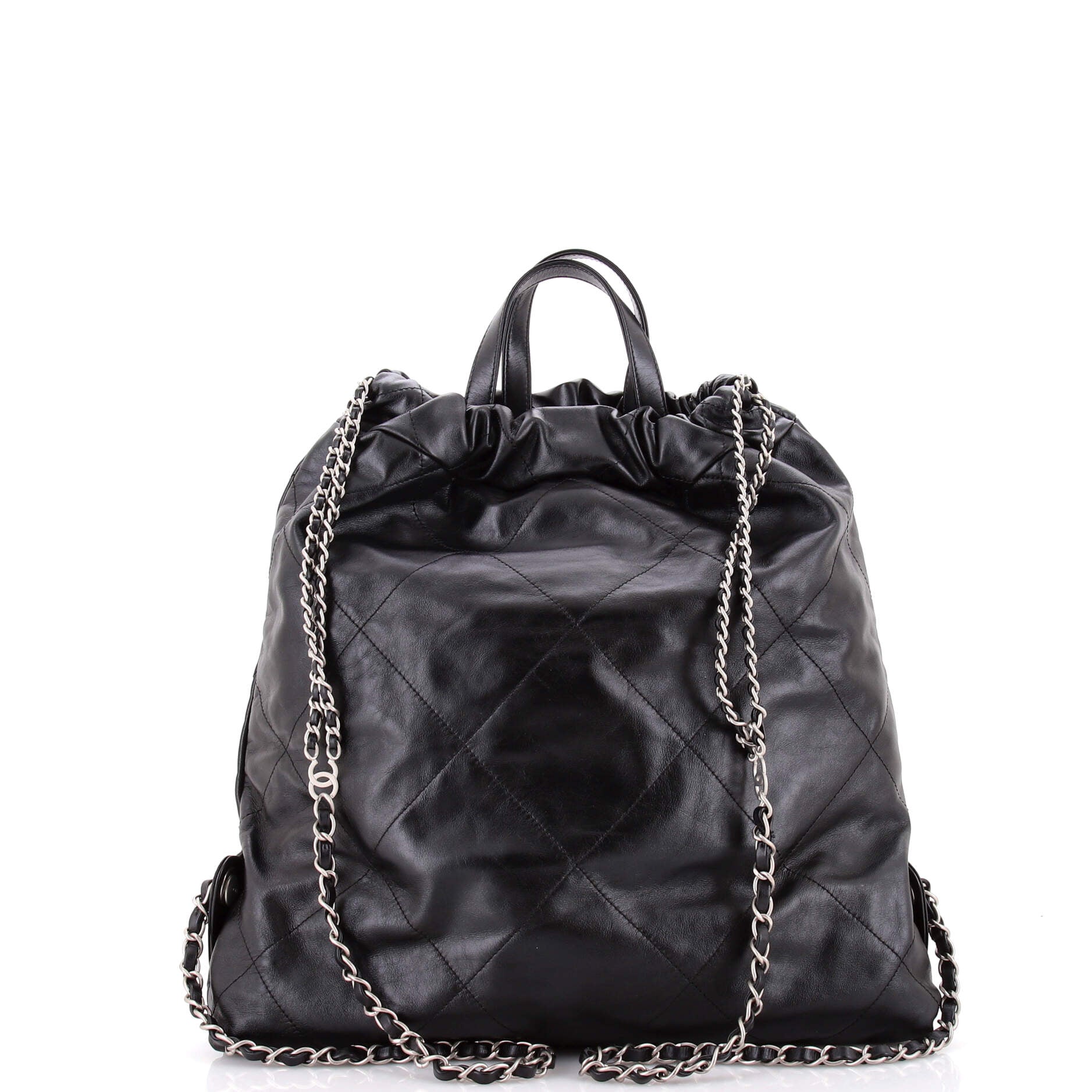 22 Chain Backpack Quilted Calfskin Large
