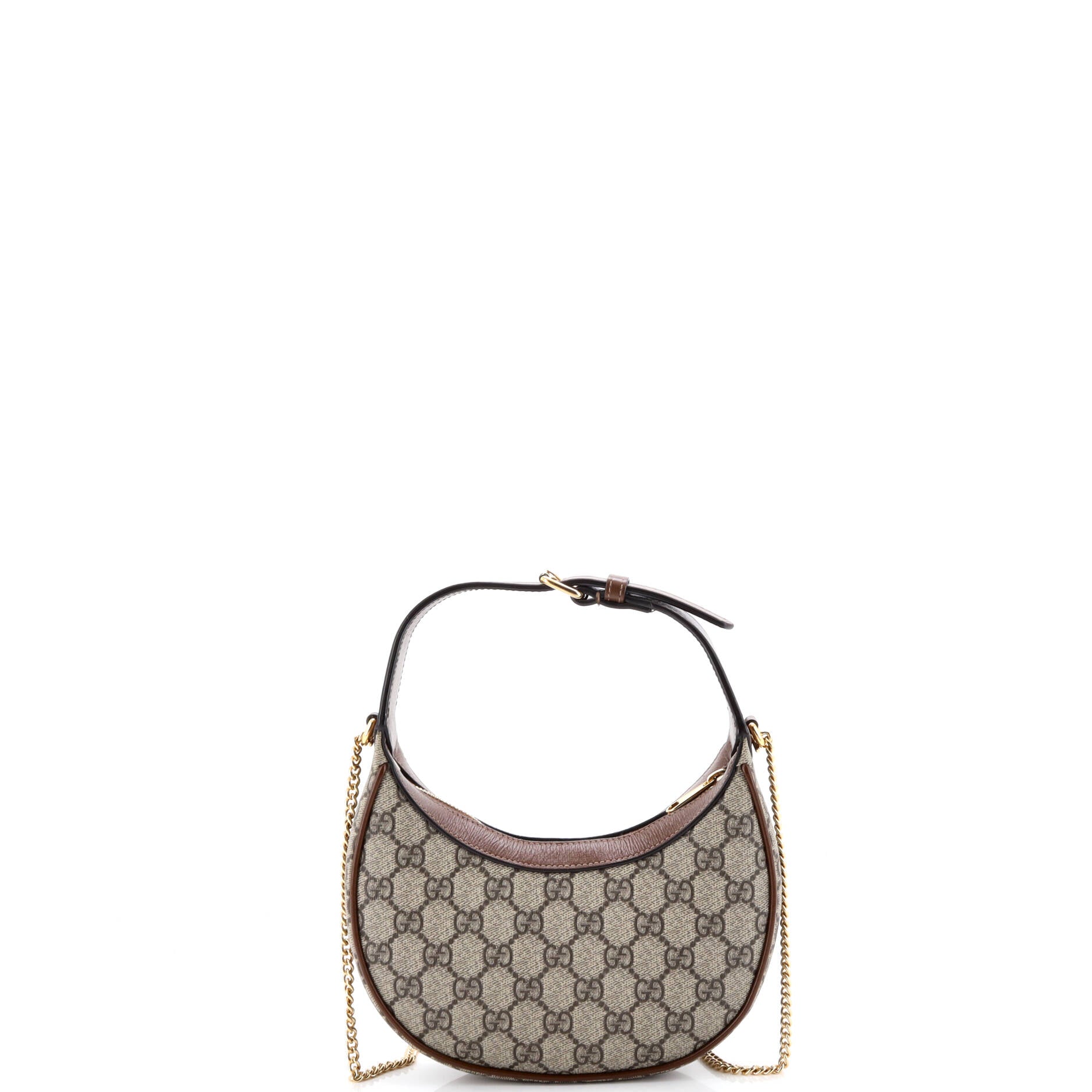 Interlocking G Patch Half Moon Hobo GG Coated Canvas Mini