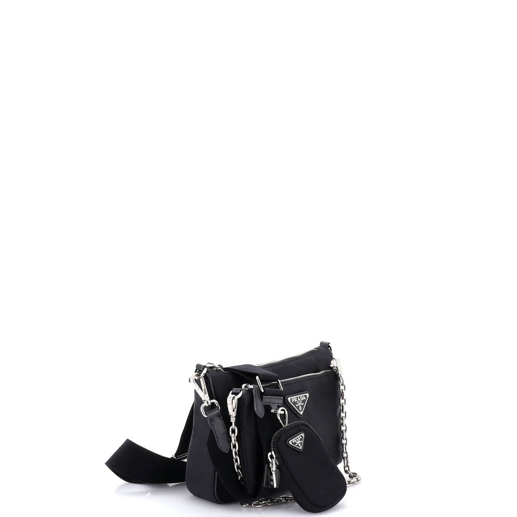 Double Pouch Convertible Crossbody Bag Tessuto Small