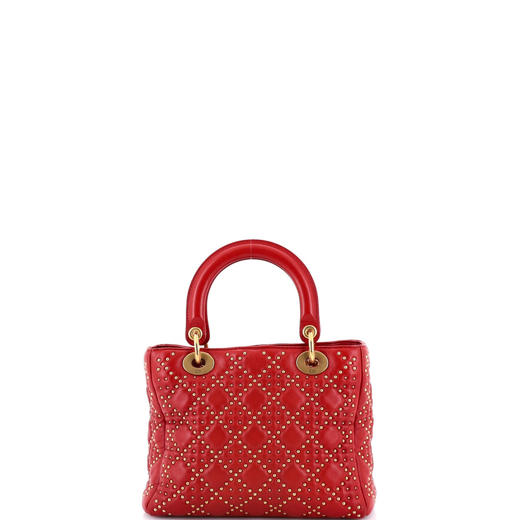Supple Lady Dior Bag Cannage Studded Lambskin Medium