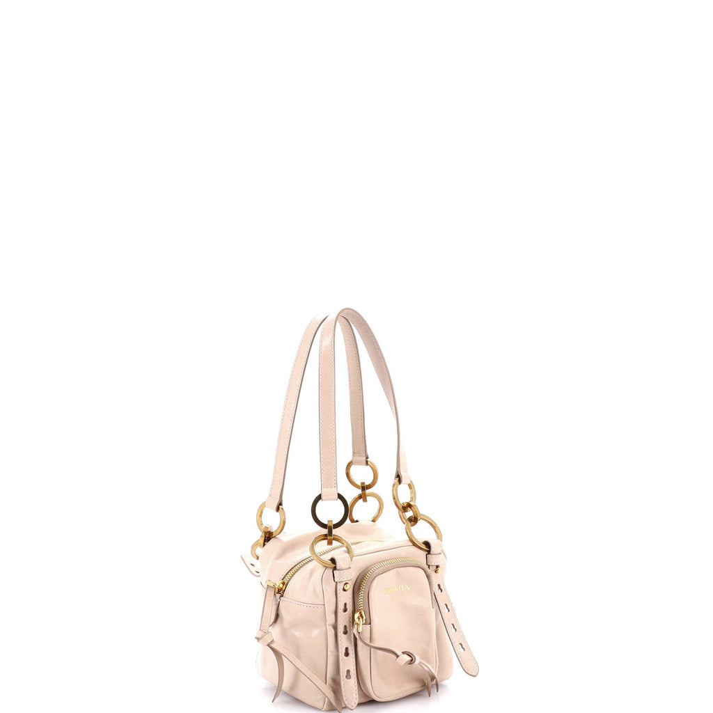 Dangle Top Handle Bag Leather Mini