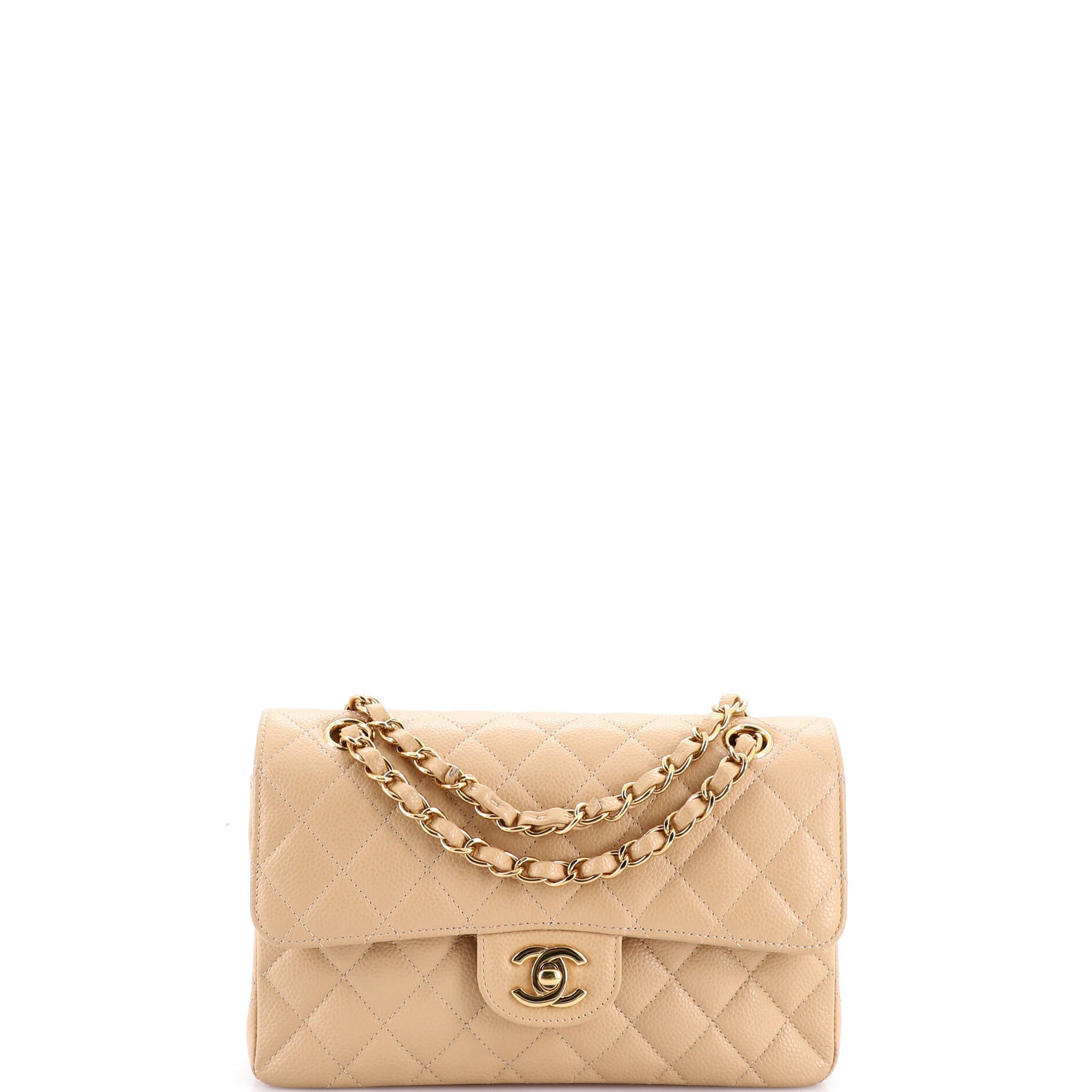 Classic Double Flap Bag Quilted Caviar Small