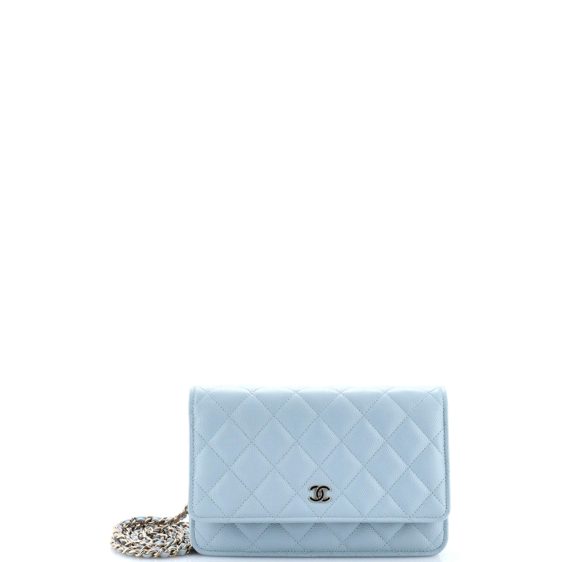 Wallet on Chain Quilted Caviar