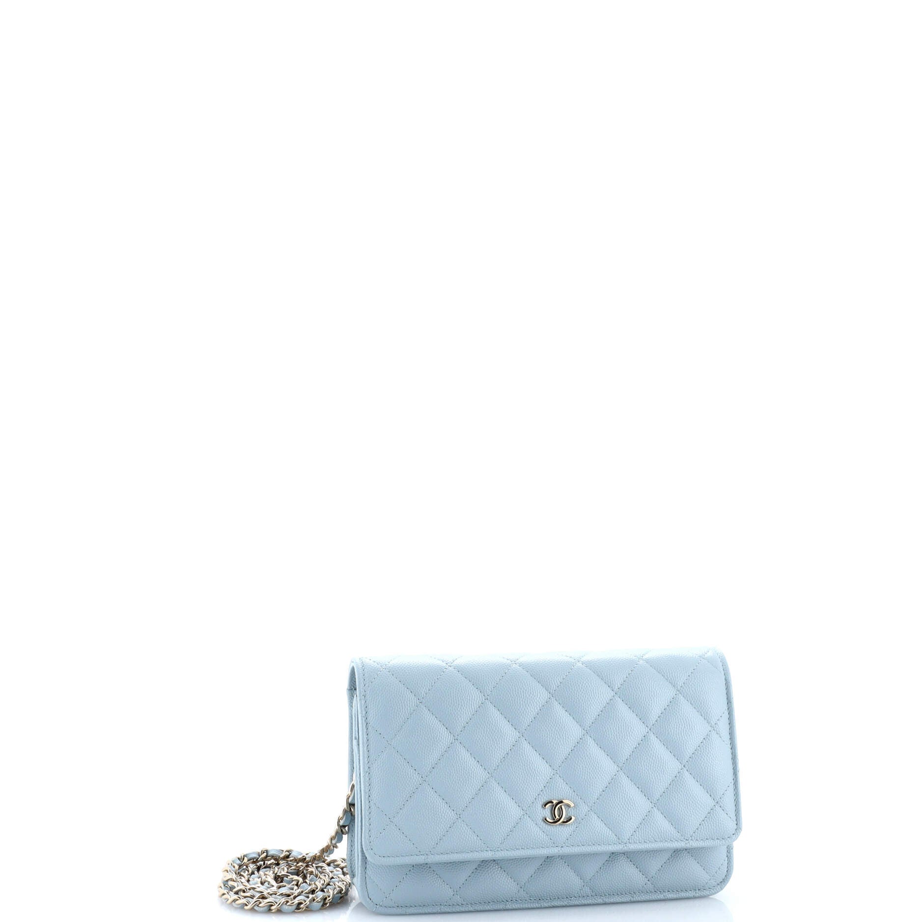 Wallet on Chain Quilted Caviar