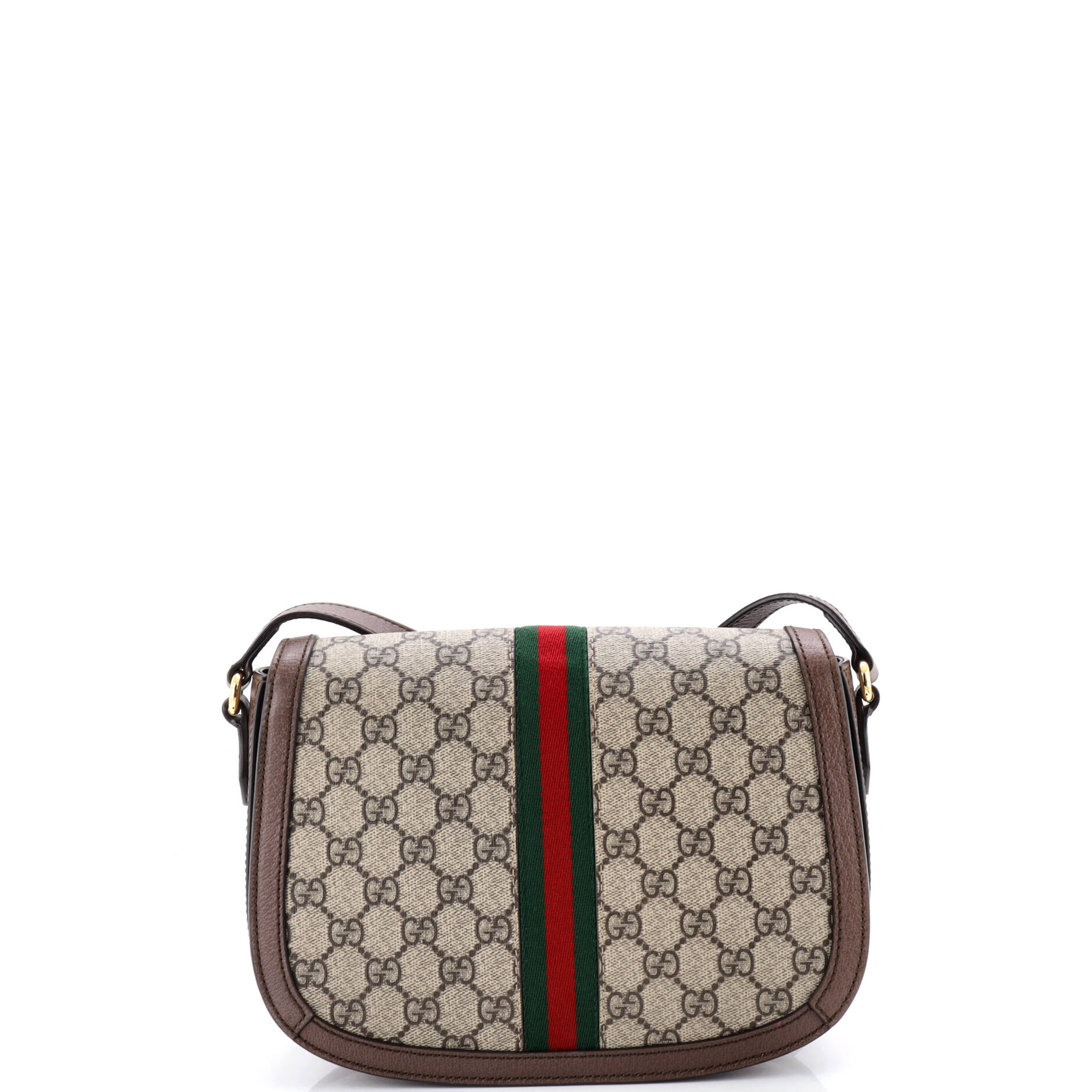Ophidia Saddle Flap Shoulder Bag GG Coated Canvas Small