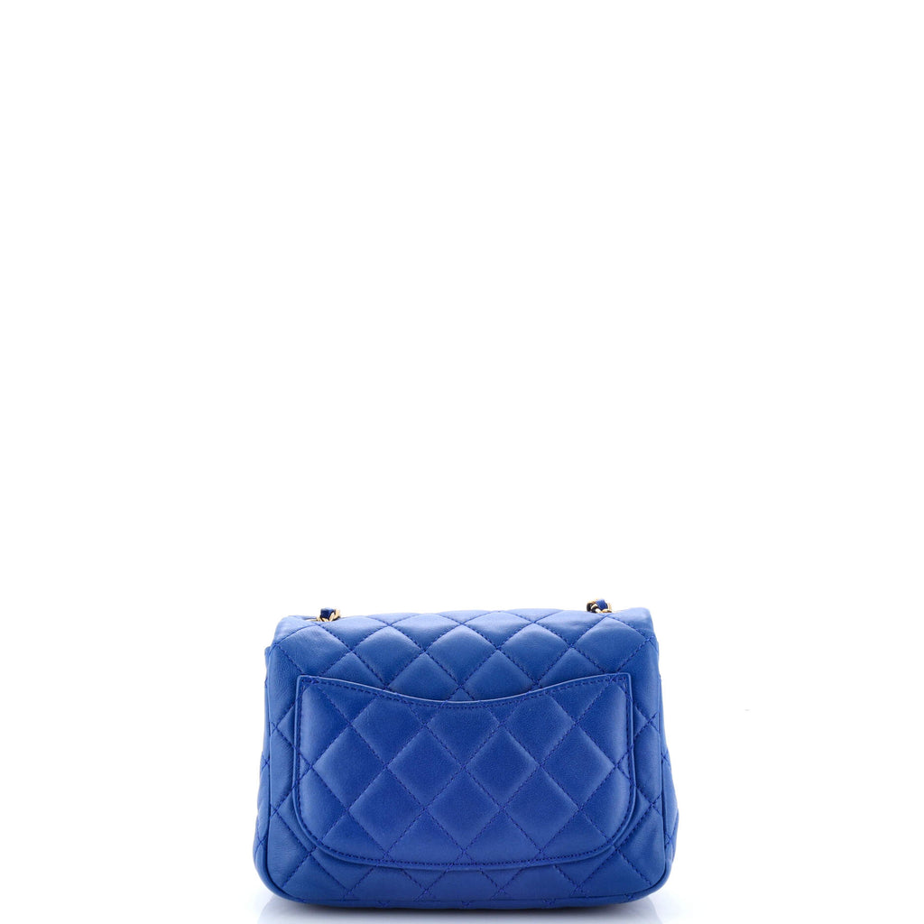 Pearl Crush Square Flap Bag Quilted Lambskin Mini