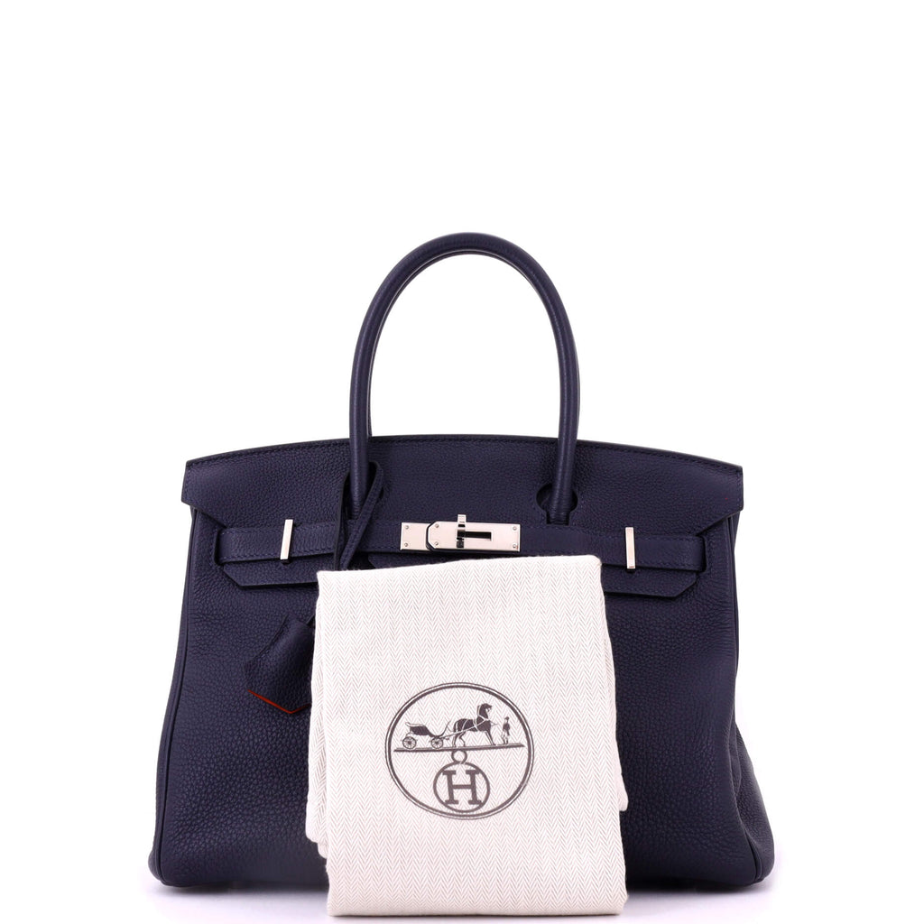 Birkin Handbag Verso Togo with Palladium Hardware 30