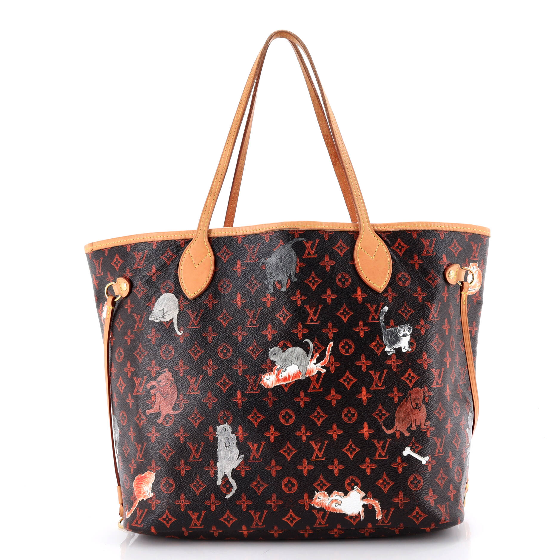 Neverfull NM Tote Limited Edition Grace Coddington Catogram Canvas MM