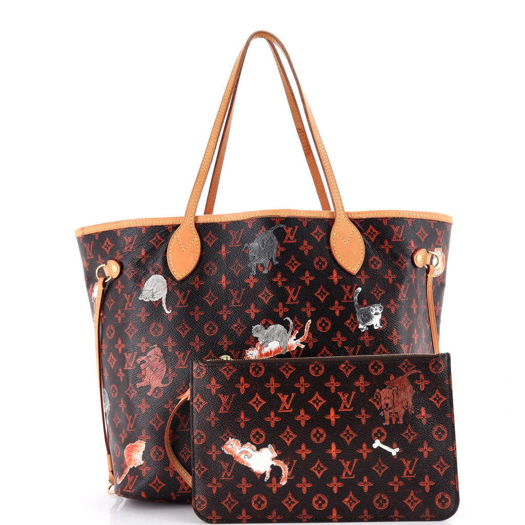 Neverfull NM Tote Limited Edition Grace Coddington Catogram Canvas MM