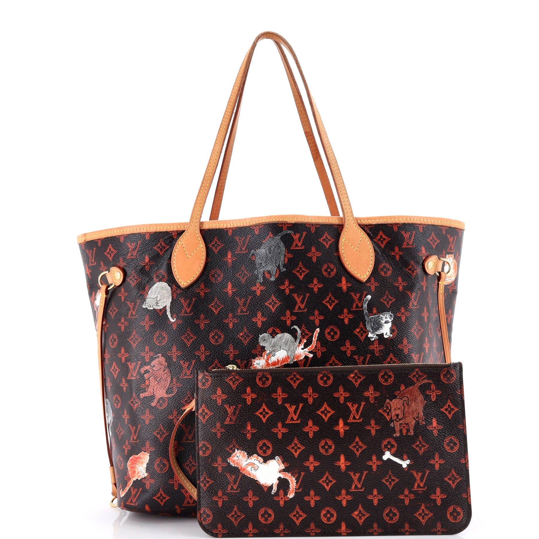 Neverfull NM Tote Limited Edition Grace Coddington Catogram Canvas MM