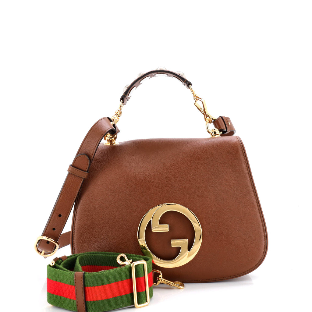 Web Blondie Shoulder Flap Bag Leather Medium